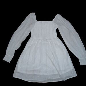 Altar'd State Elegant White Long Sleeve Dress Size Small